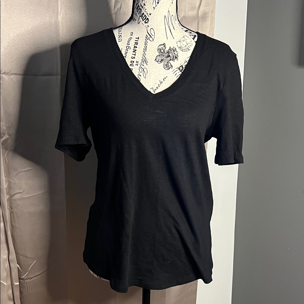 NWOT Classic Black V-Neck WHBM Women's Top